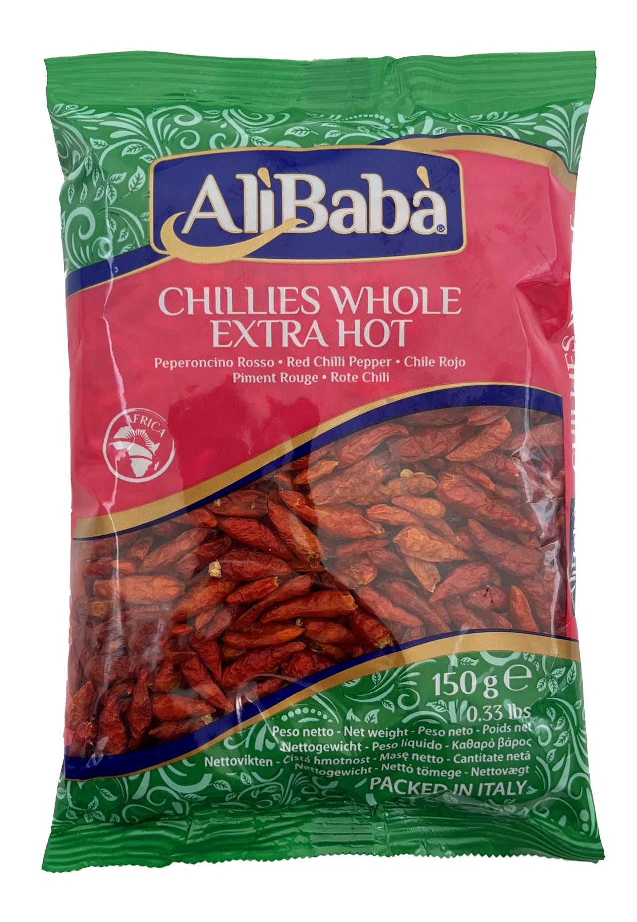 CHILLIES WHOLE EX.HOT ALI BABA 150G
