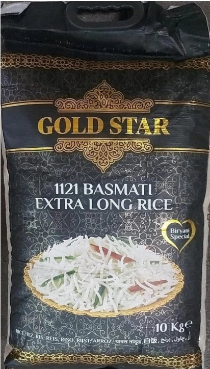 GOLD STAR BASMATI RICE 1121, 10KG