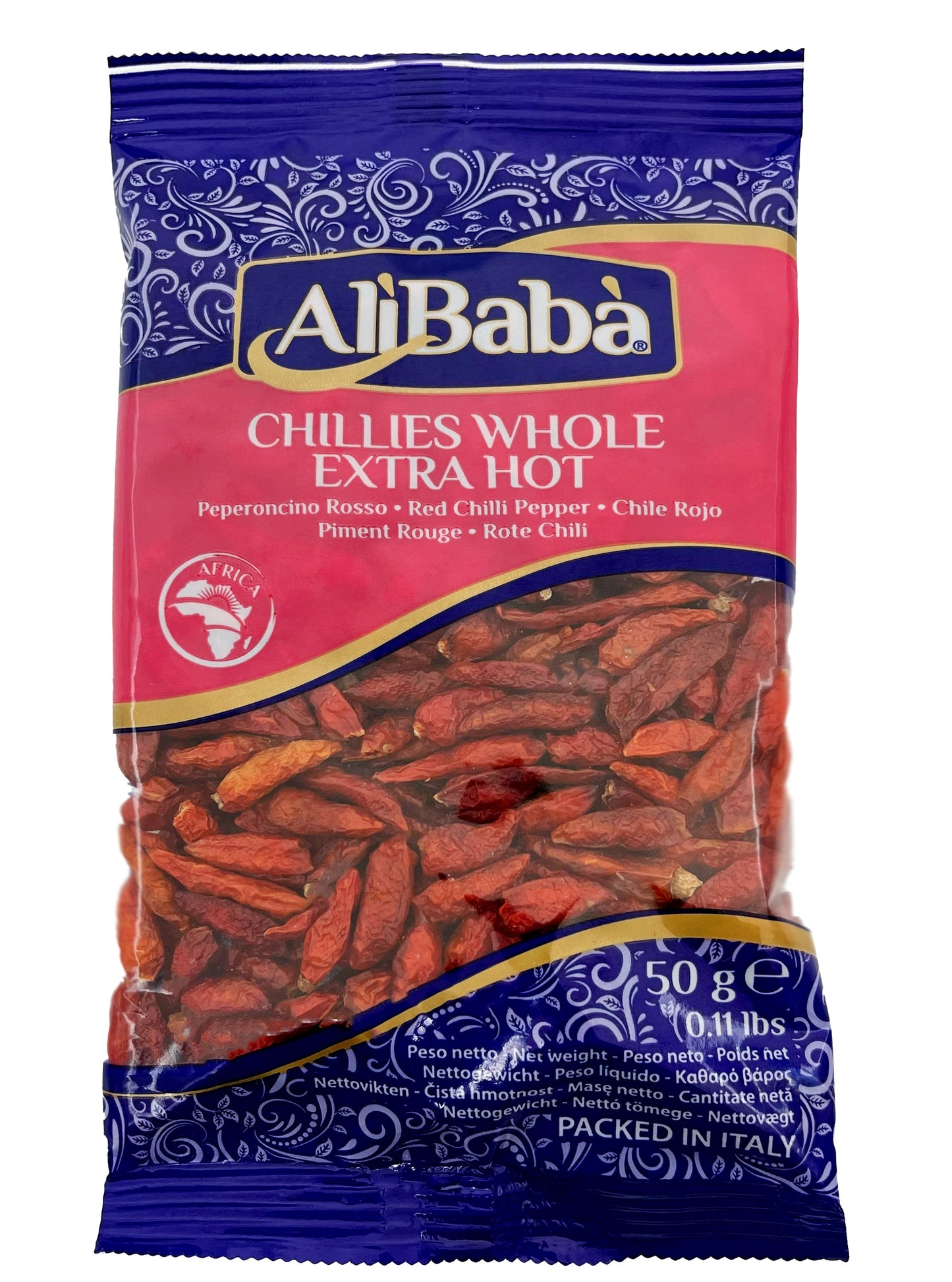 CHILLIES WHOLE EX.HOT ALI BABA 50G