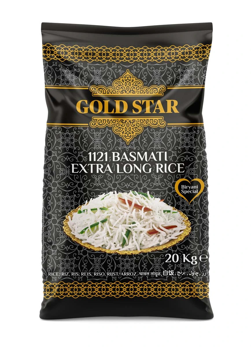 GOLD STAR BASMATI RICE 1121, 18KG