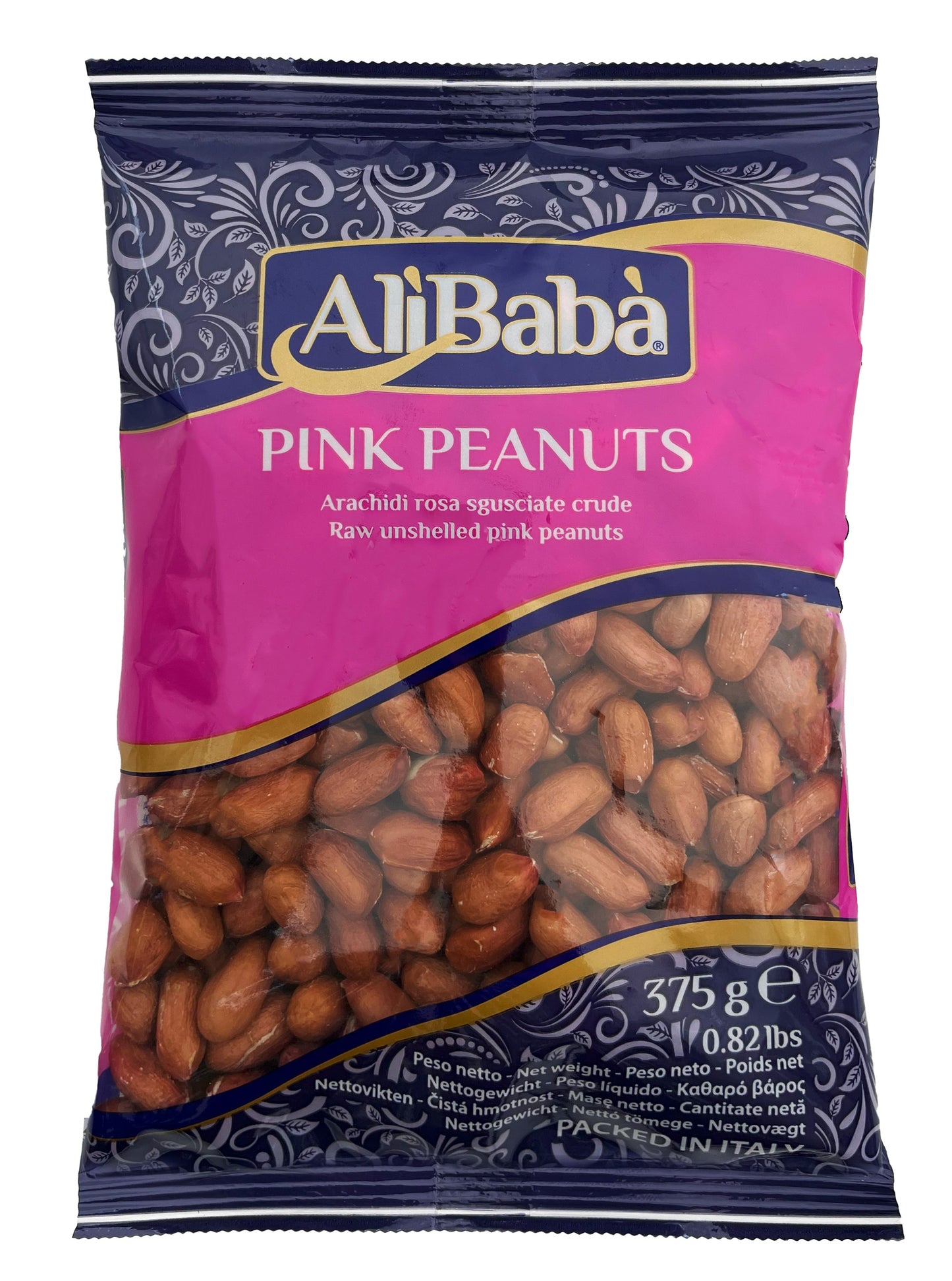 KACHO PINK BADAM, PEANUTS PINK ALI BABA 375G
