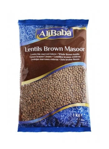BROWN LENTILS, WHOLE MASOOR DAL 1 KG