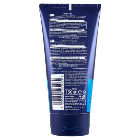 Nivea Man Styling Aqua Gel Wet Effect Ml.150