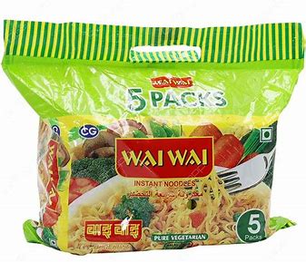 waiwai vegetable flavors noodles 5x75gm