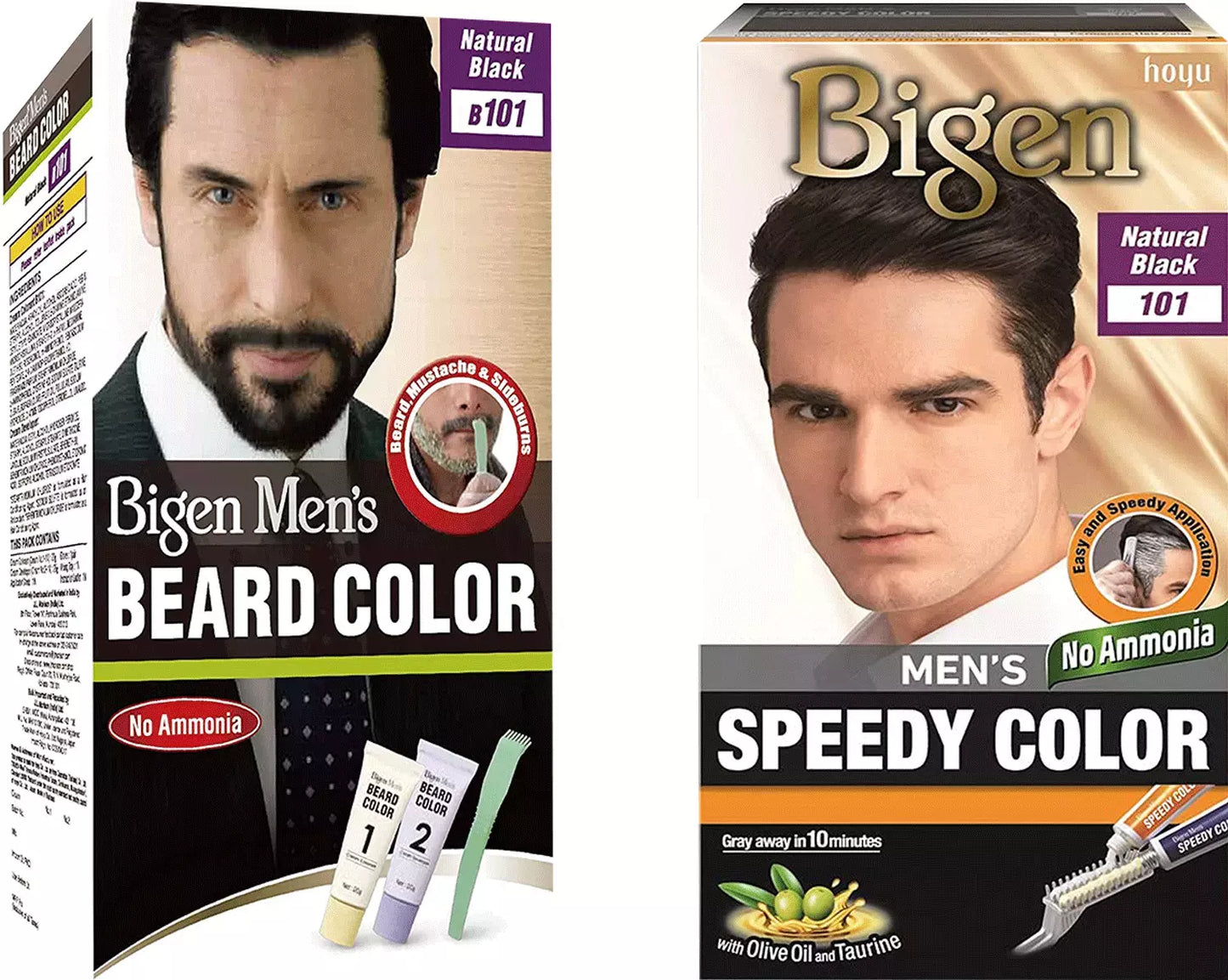 BEARD COLOR BLACK, Bigen beard Color black