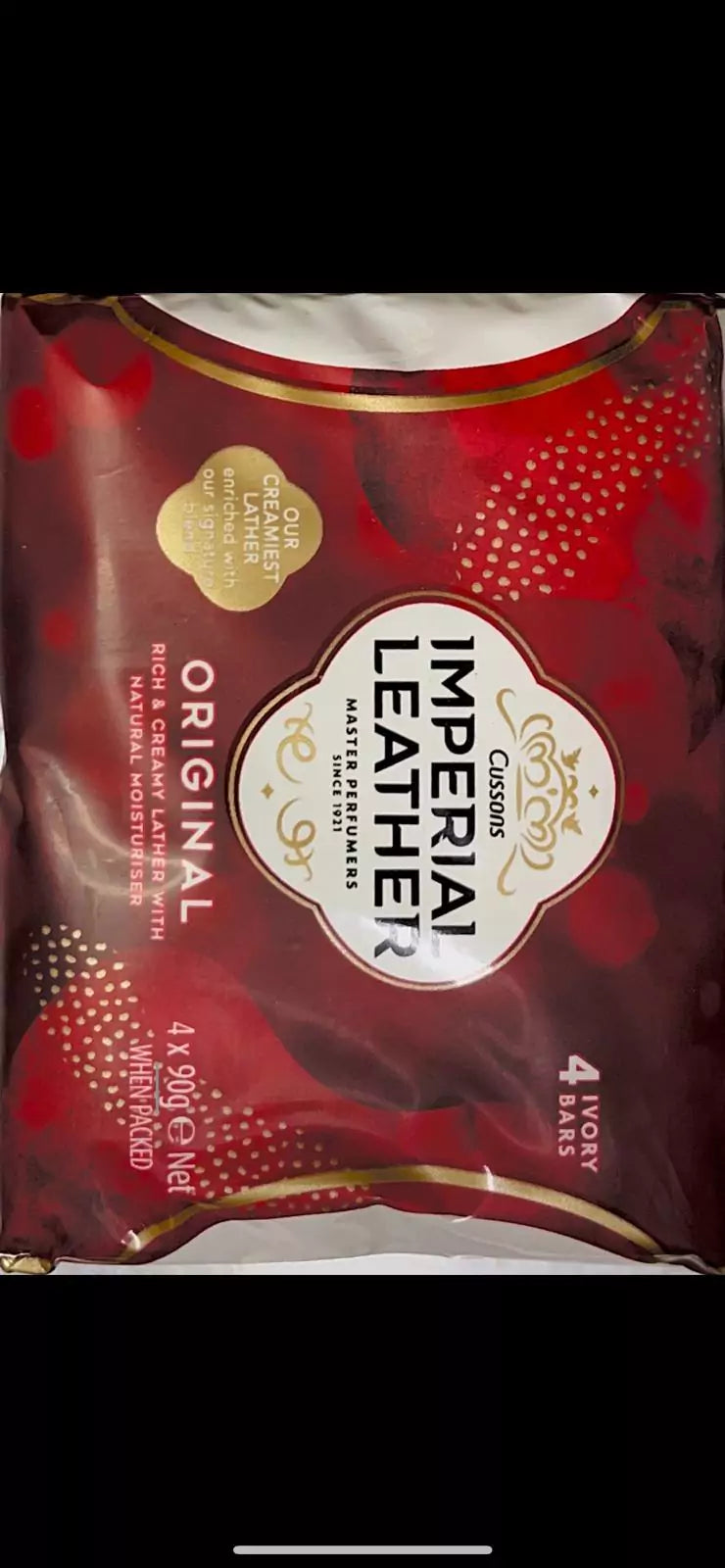 IMPERIAL LEATHER SOAP 4 x 90G
