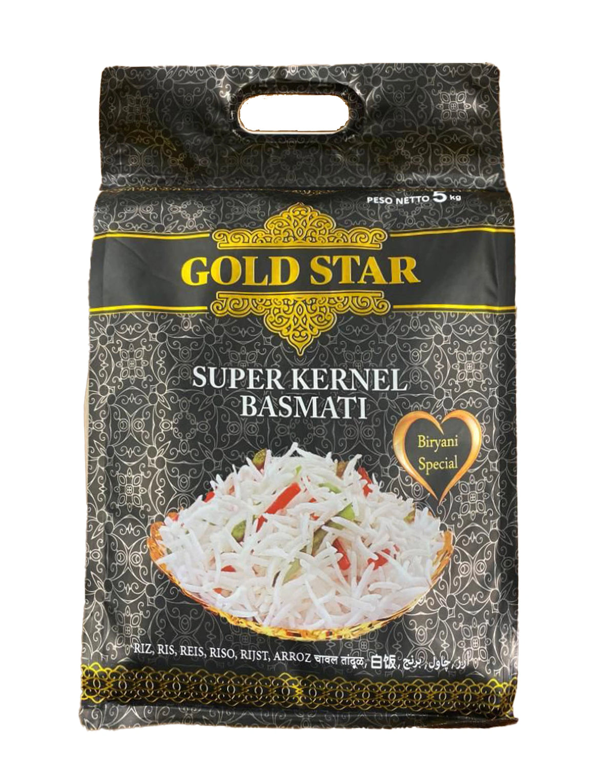 Cookstar Basmati Rice GOLD STAR BASMATI RICE 1121, 5KG – Bissmillah Halal Food