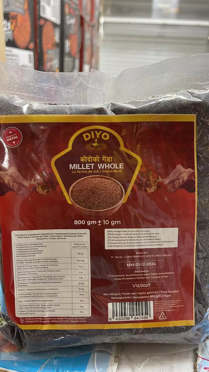 DIYO MILLET WHOLE, KODO KO GEDA 800 GM