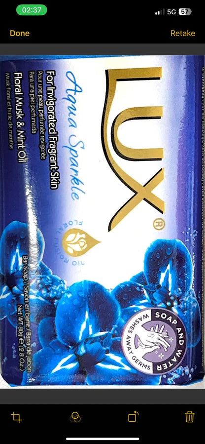 LUX SOAP AQUA SPARKLA 80G